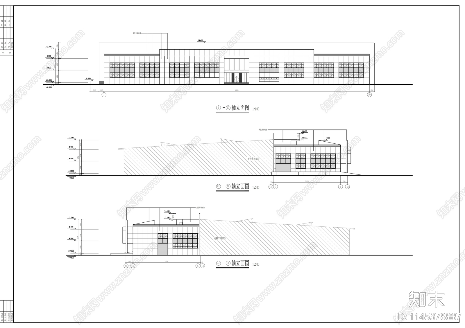 工业城规划建筑节点cad施工图下载【ID:1145378887】