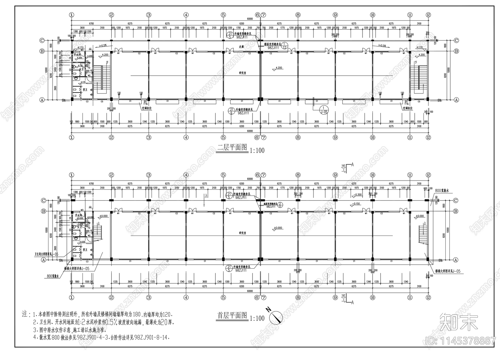 工业城规划建筑节点cad施工图下载【ID:1145378887】