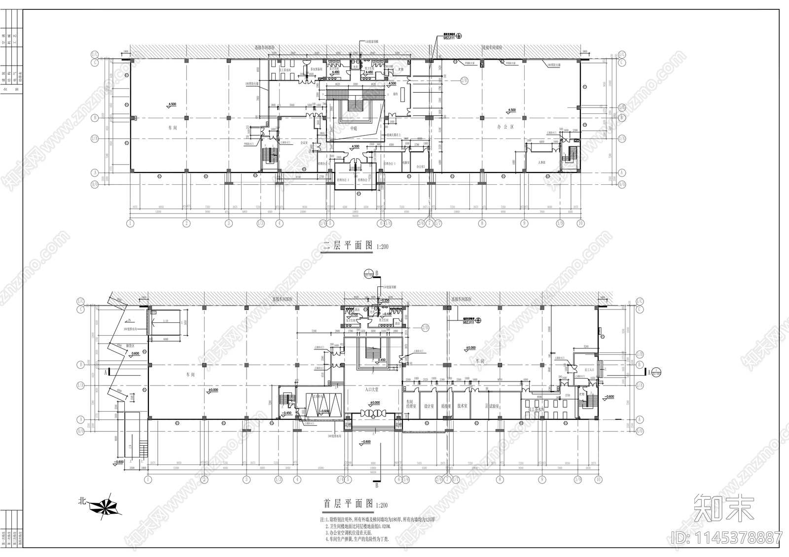 工业城规划建筑节点cad施工图下载【ID:1145378887】