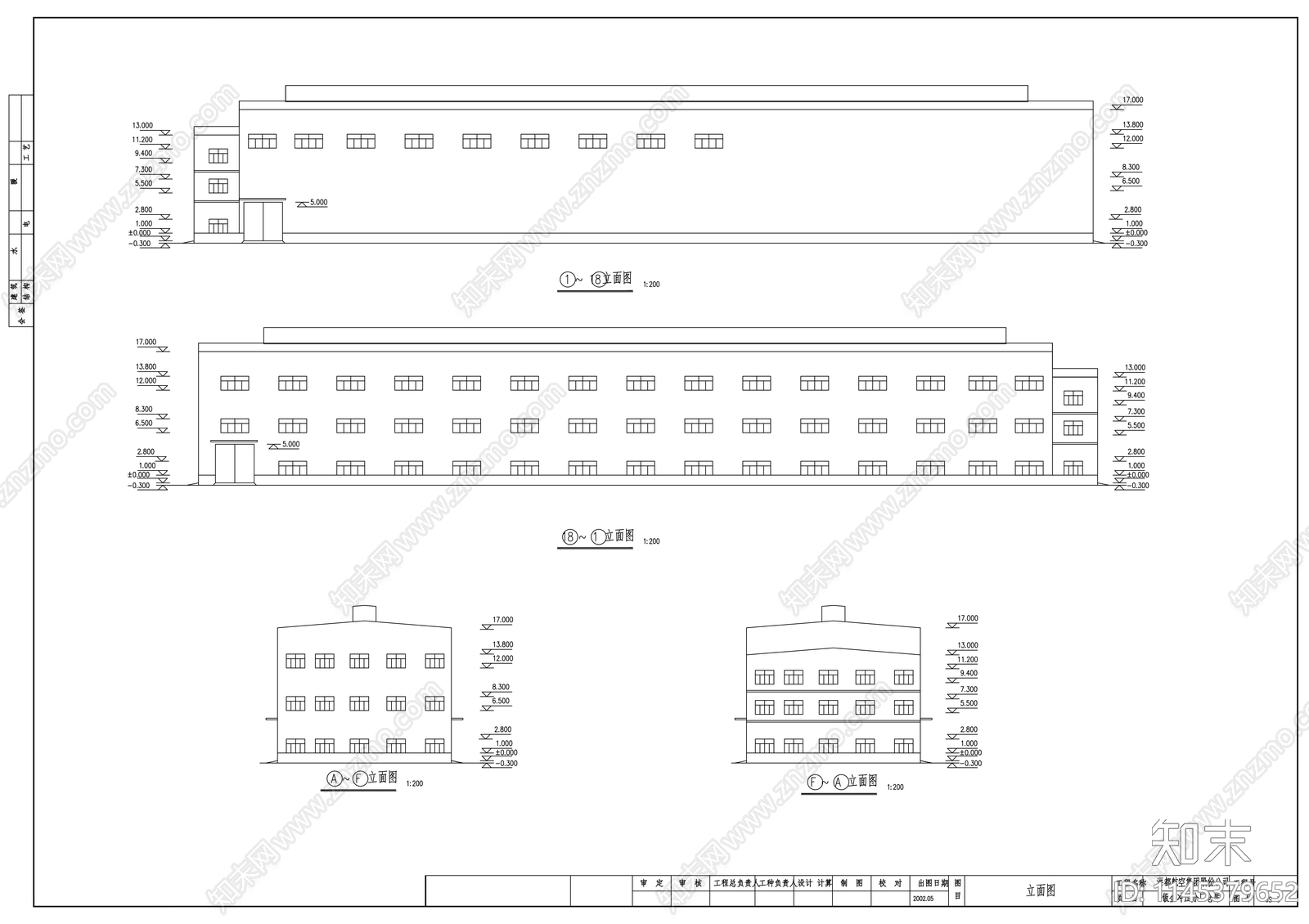 洪都厂房建筑cad施工图下载【ID:1145379652】