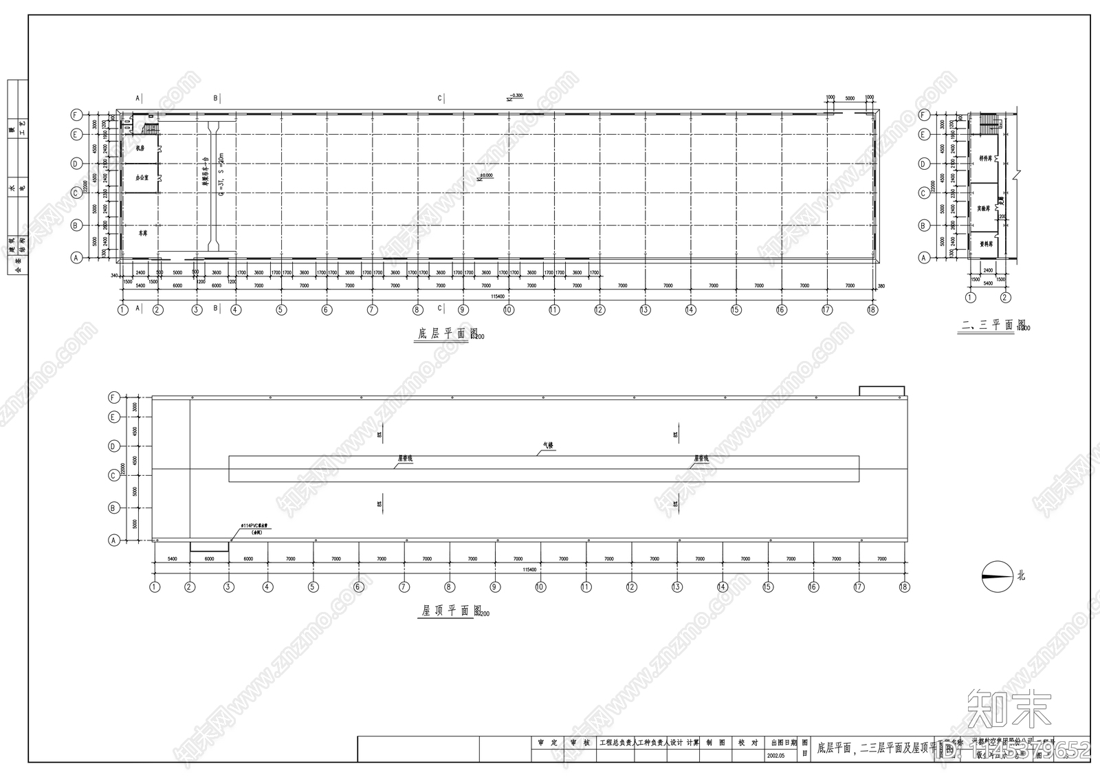 洪都厂房建筑cad施工图下载【ID:1145379652】