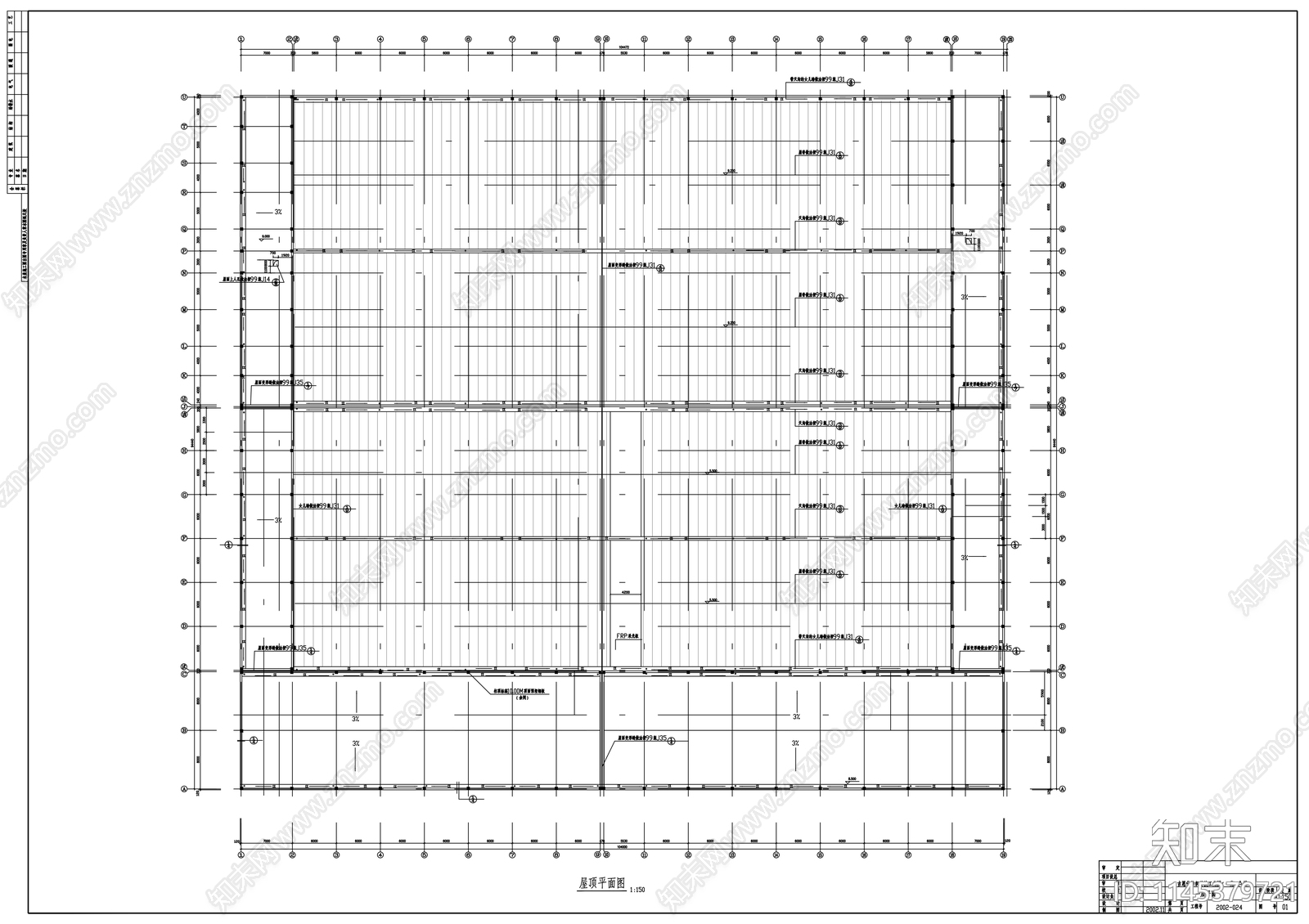 纺织科技工业园建筑cad施工图下载【ID:1145379721】