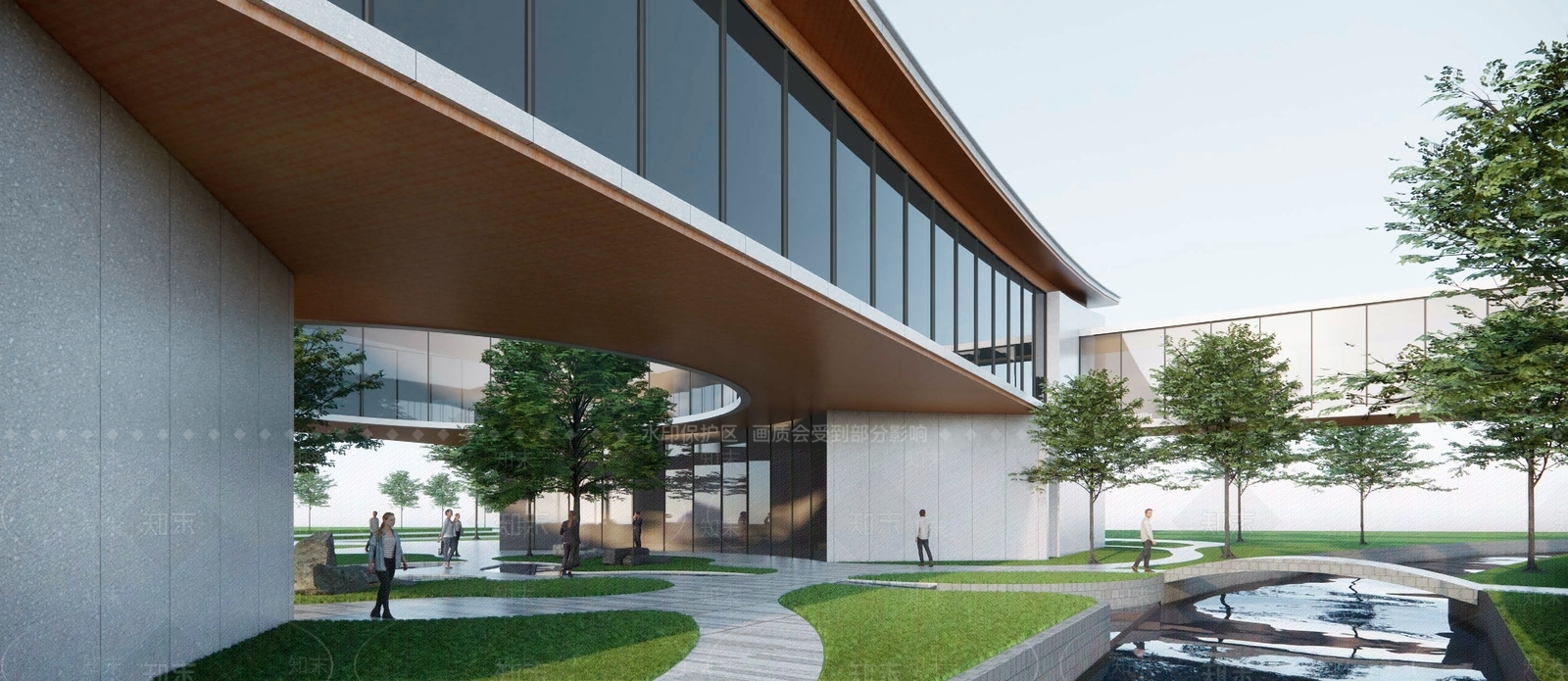 现代展览馆建筑SU模型下载【ID:1145384089】
