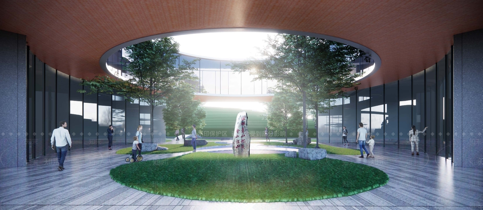 现代展览馆建筑SU模型下载【ID:1145384089】
