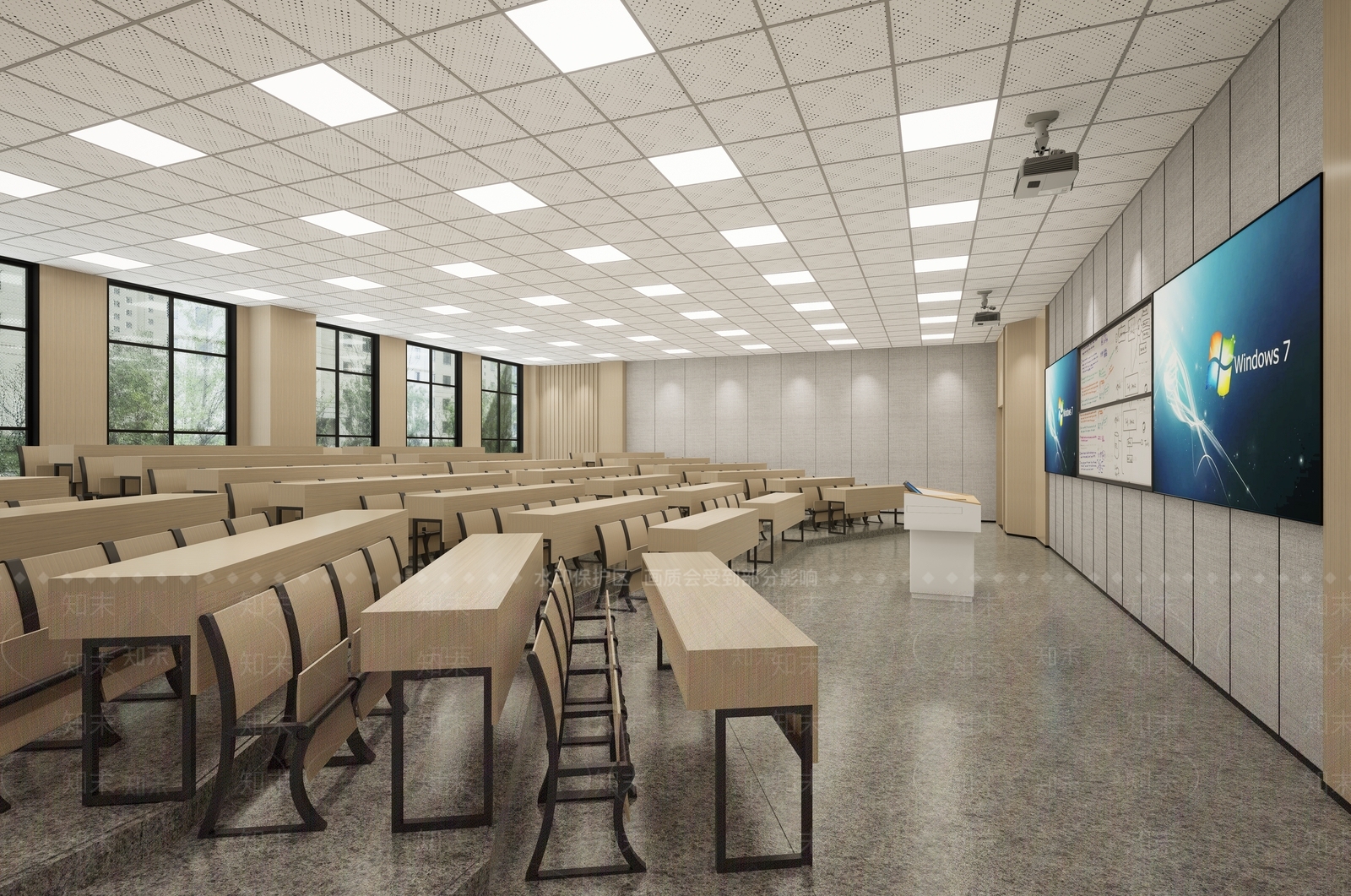 现代学校教室SU模型下载【ID:1145385997】
