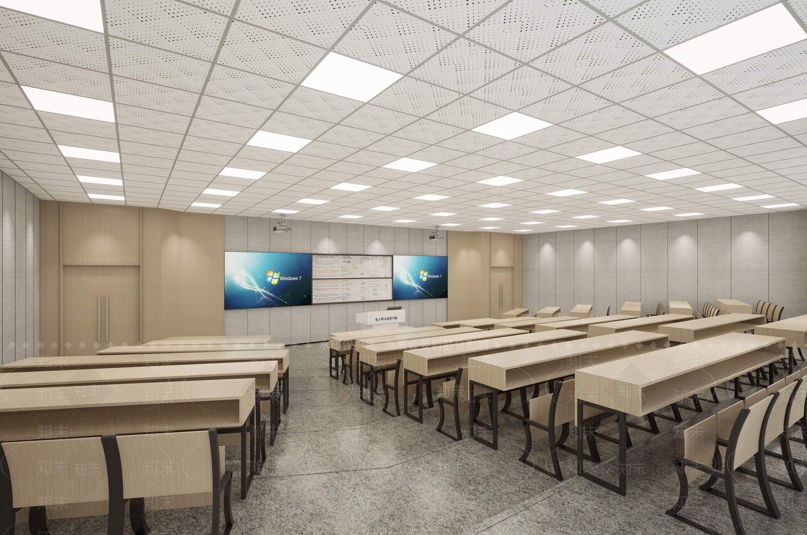 现代学校教室SU模型下载【ID:1145385997】