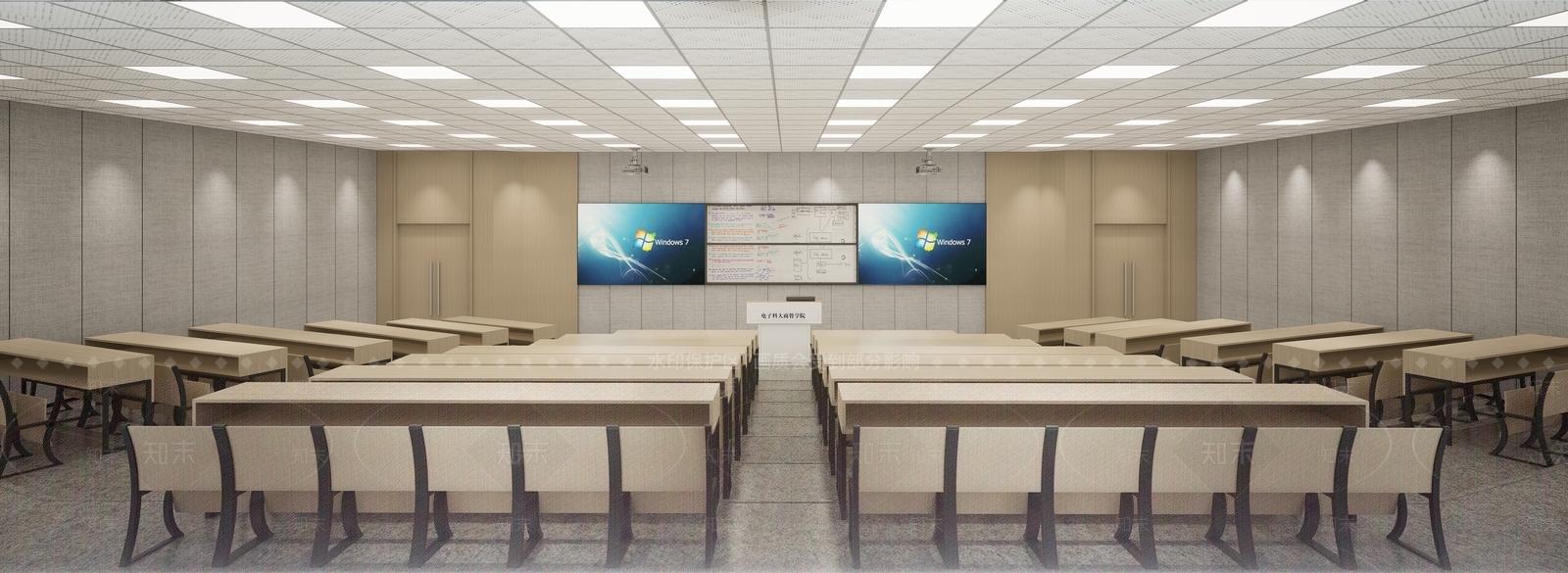 现代学校教室SU模型下载【ID:1145385997】