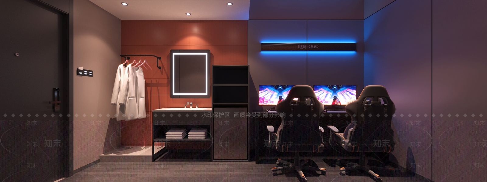 现代网吧网咖3D模型下载【ID:1214146332】
