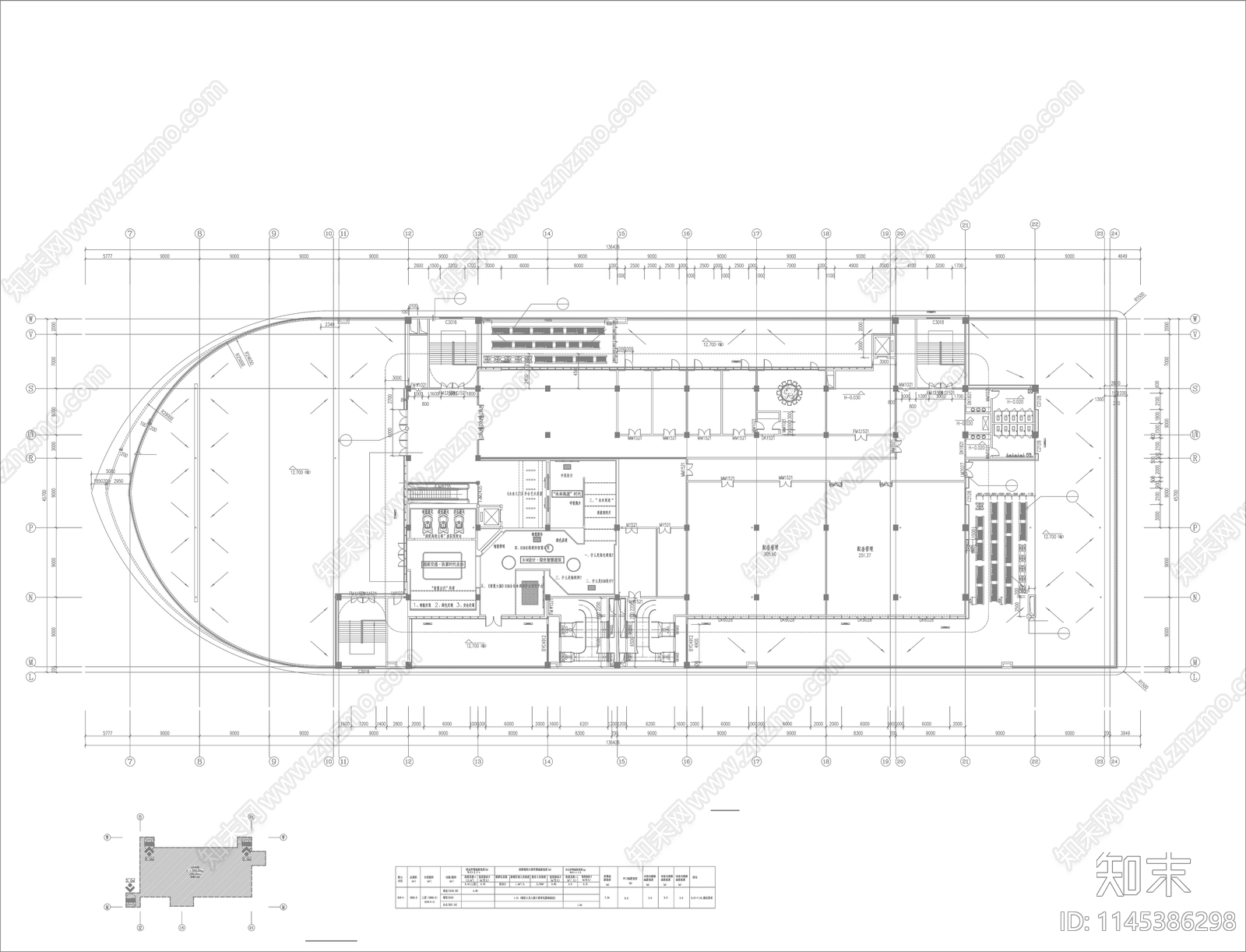 大桥服务区东区平面图施工图下载【ID:1145386298】