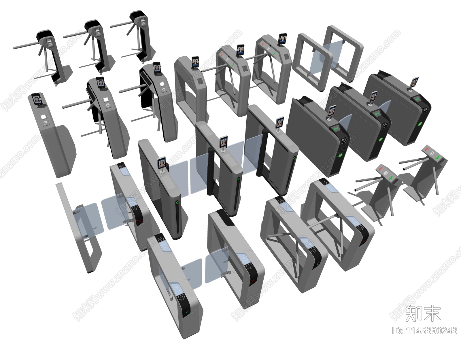 闸机SU模型下载【ID:1145390243】
