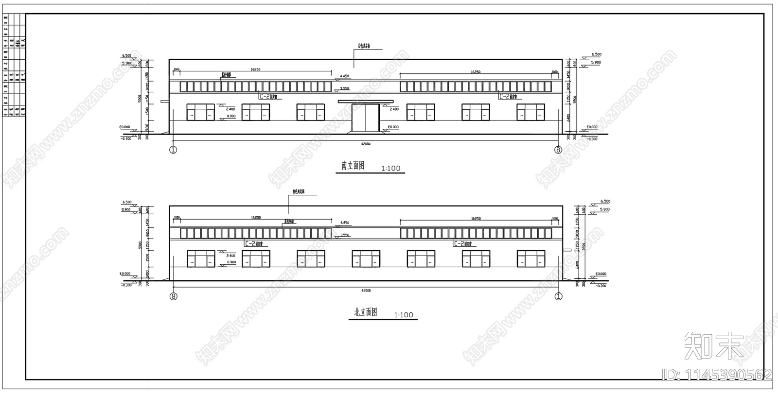 27米跨轻型钢结构门式刚架厂房建筑结构图cad施工图下载【ID:1145390562】