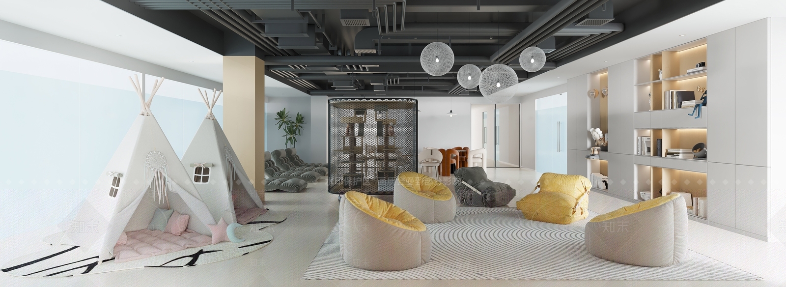 现代办公休息区3D模型下载【ID:1145398000】