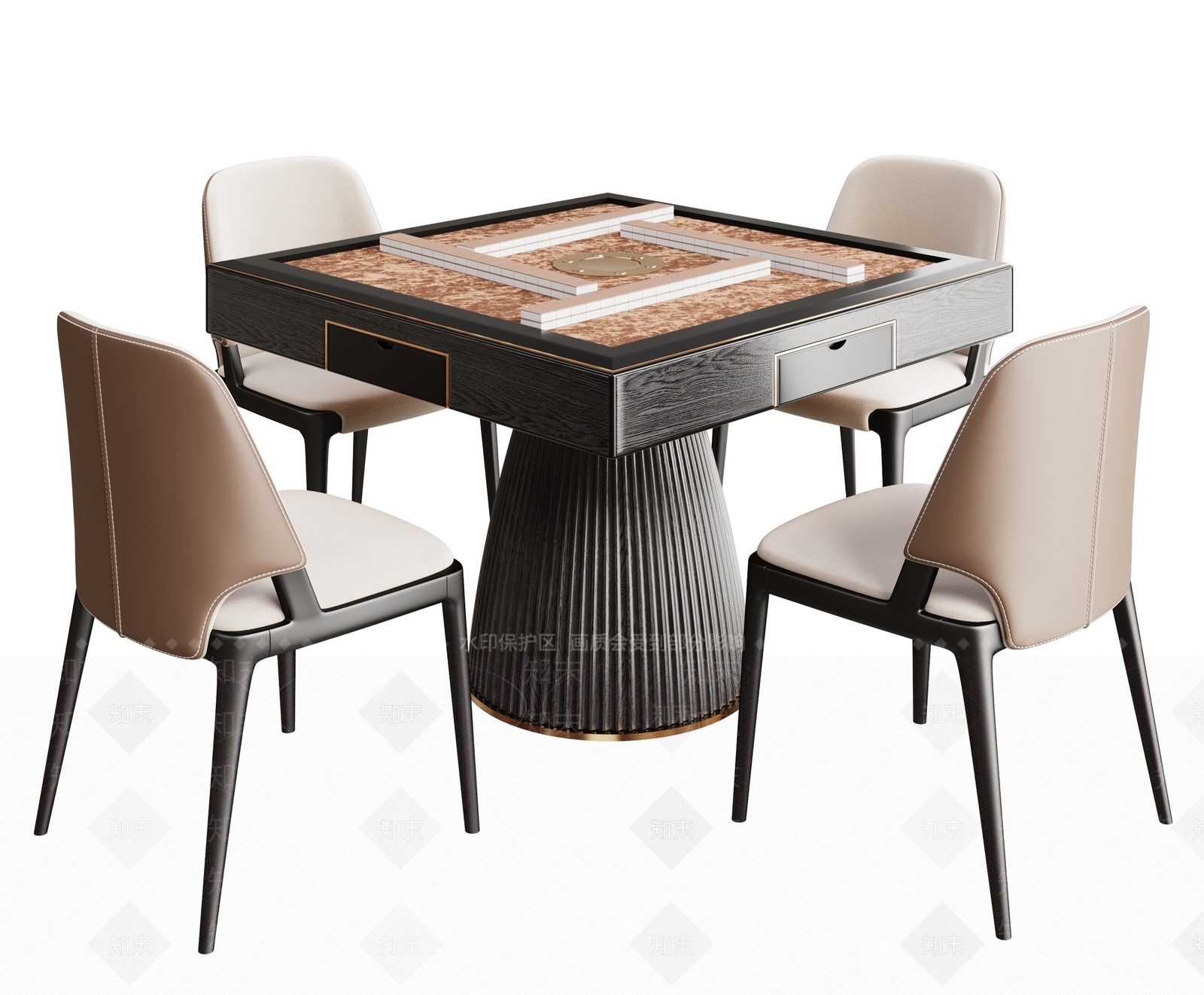 现代麻将桌3D模型下载【ID:1145401892】