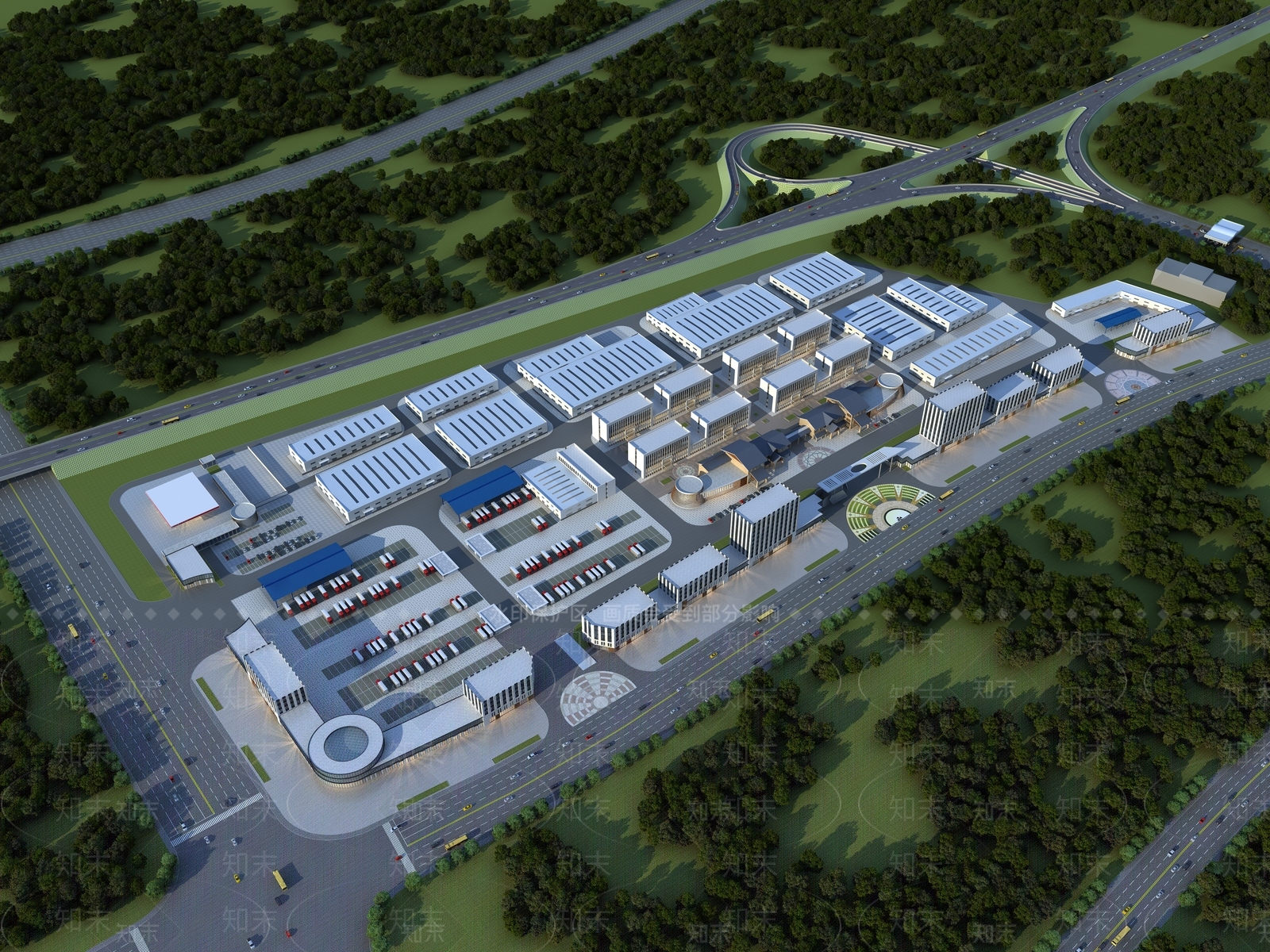 现代工业厂房3D模型下载【ID:1145403503】