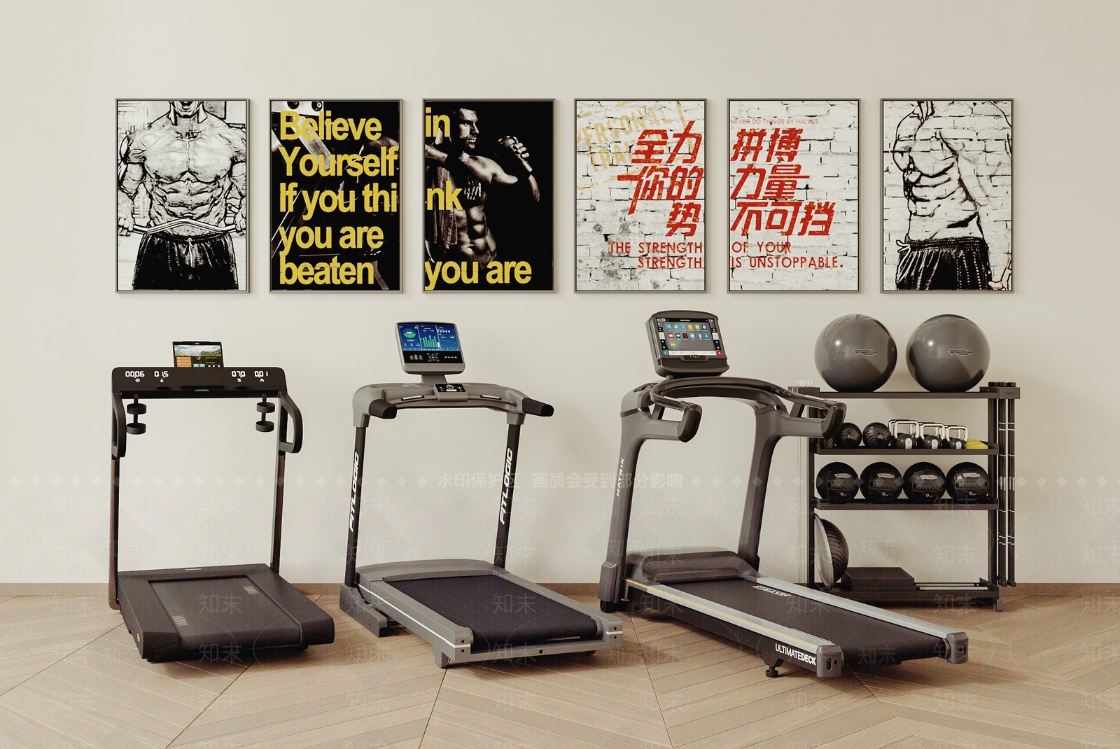 跑步机SU模型下载【ID:1145403826】