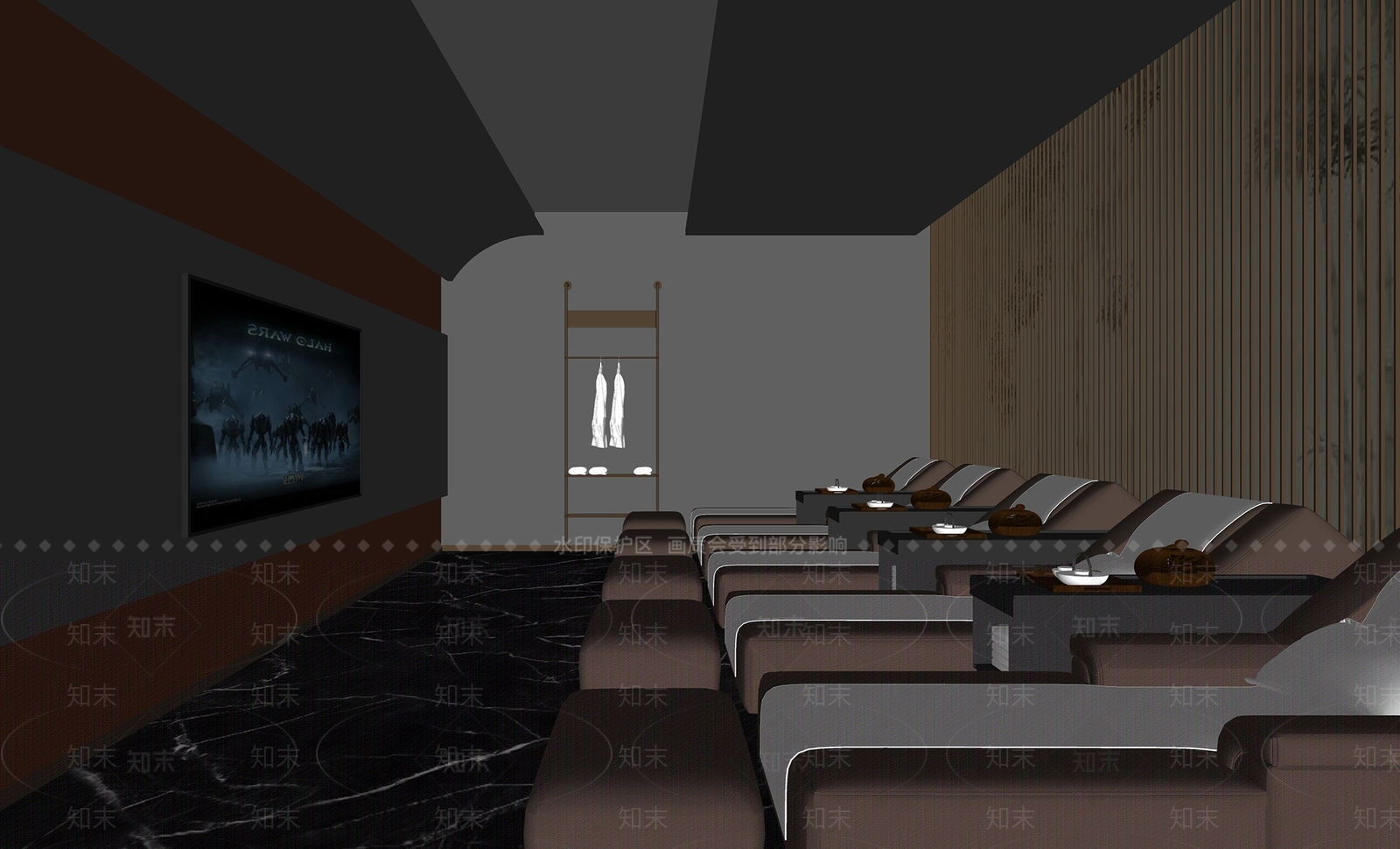 新中式SPA会所SU模型下载【ID:1145409786】