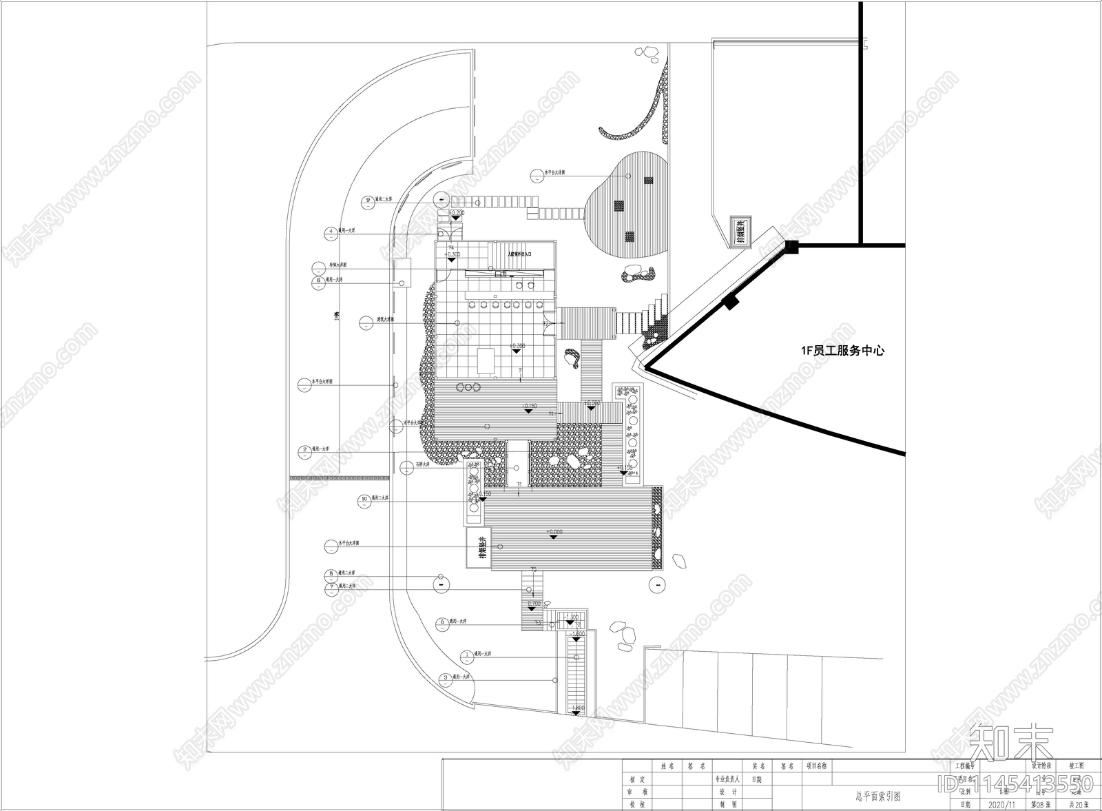 现代咖啡屋建筑cad施工图下载【ID:1145413550】