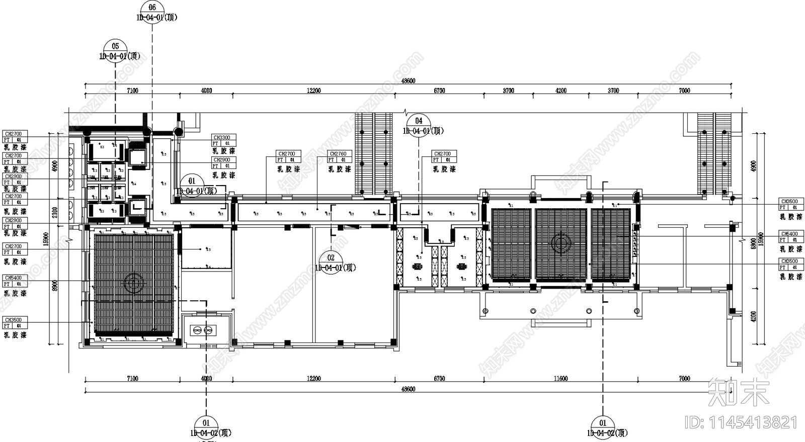 某古城接待厅室内cad施工图下载【ID:1145413821】