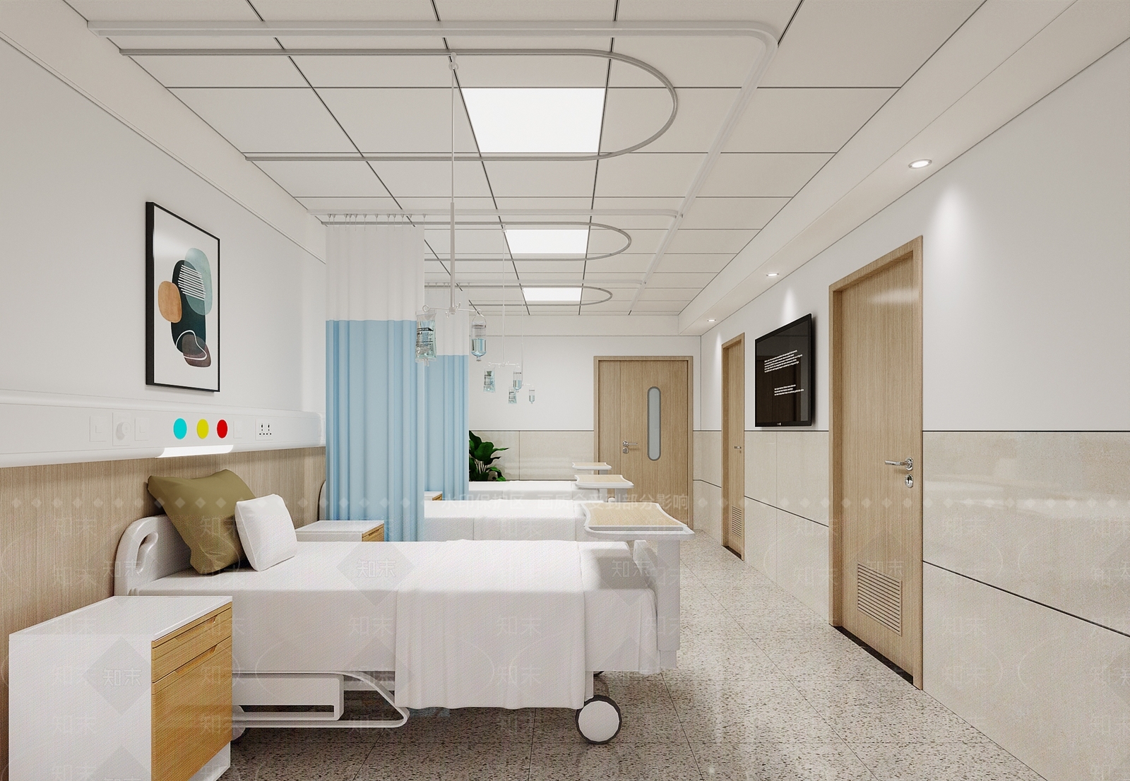 现代医院病房3D模型下载【ID:1145414768】