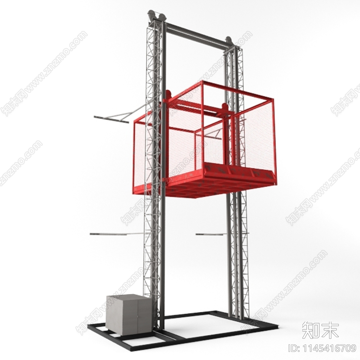 电动升降脚手架3D模型下载【ID:1145416709】