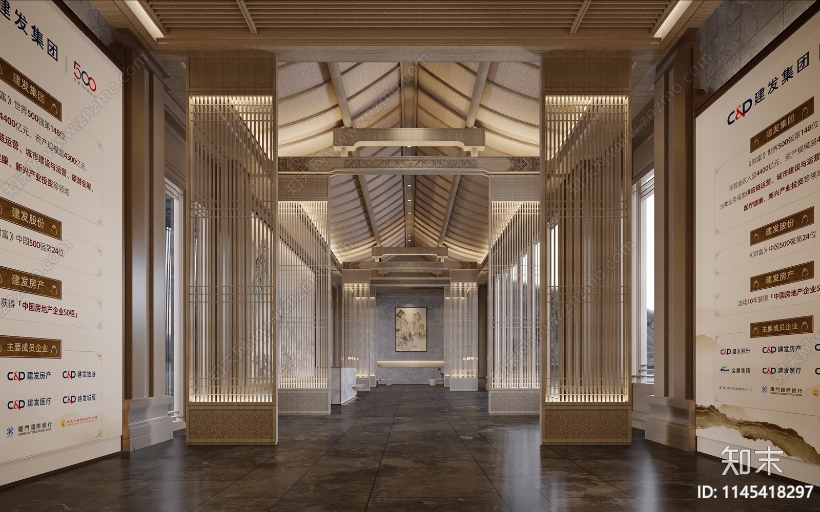 厦门建发售楼处展厅室内cad施工图下载【ID:1145418297】