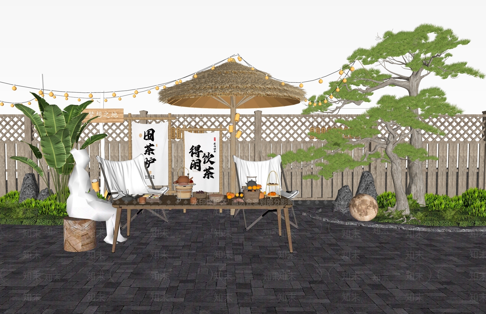 现代露营外摆SU模型下载【ID:1145421112】