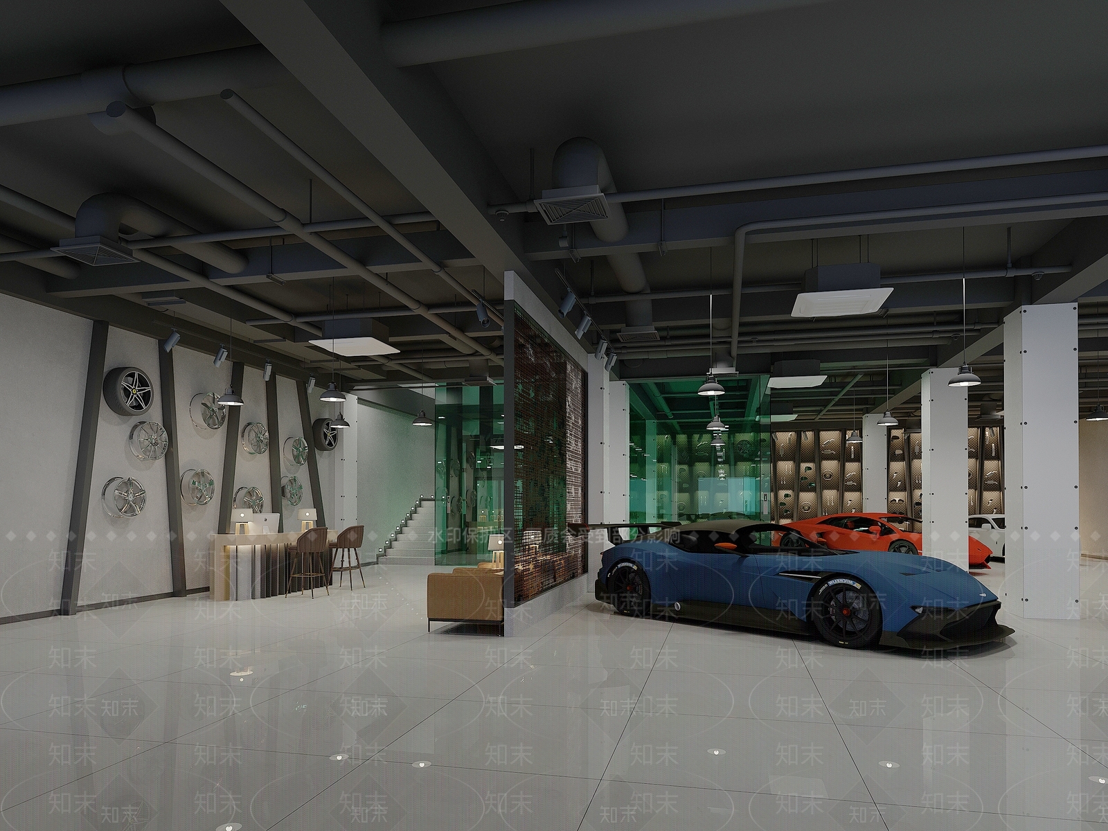 现代汽车4S店SU模型下载【ID:1145422265】
