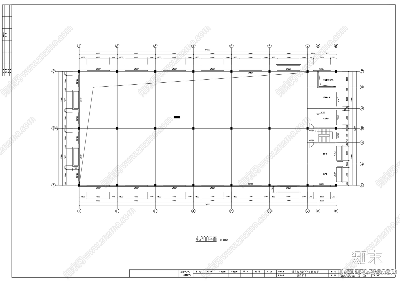 天龙电镀车间建筑cad施工图下载【ID:1145428899】