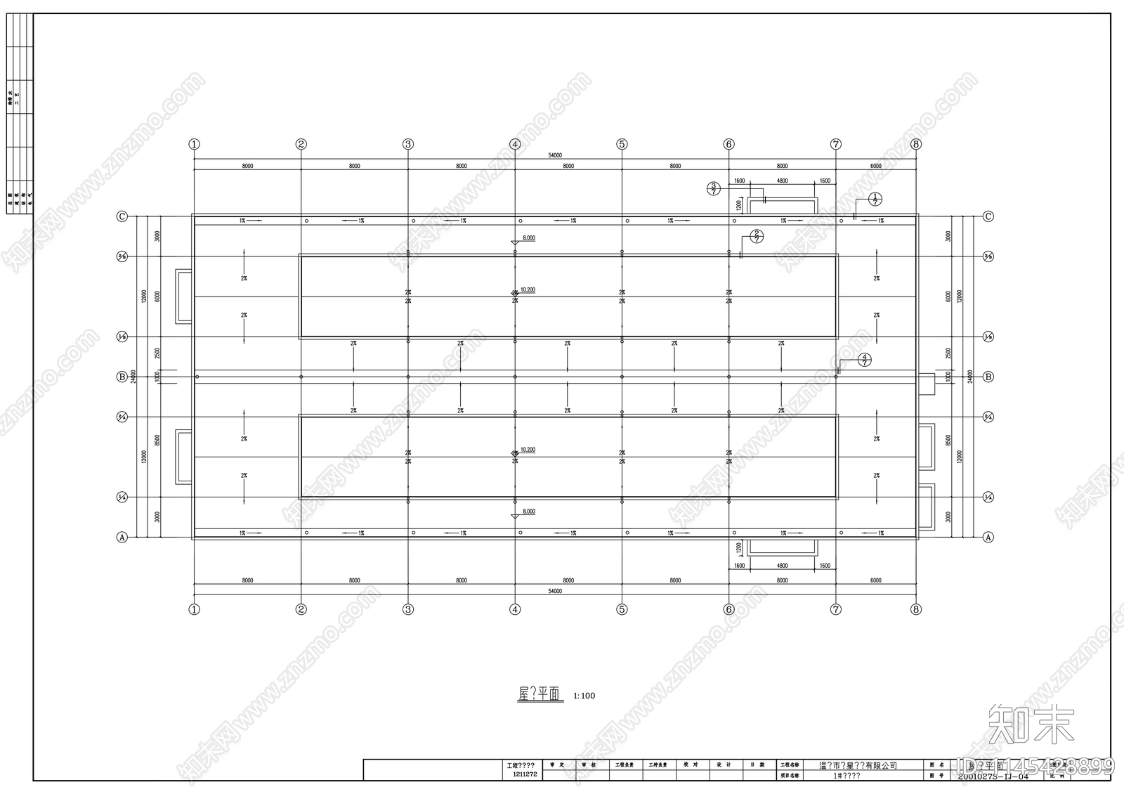 天龙电镀车间建筑cad施工图下载【ID:1145428899】