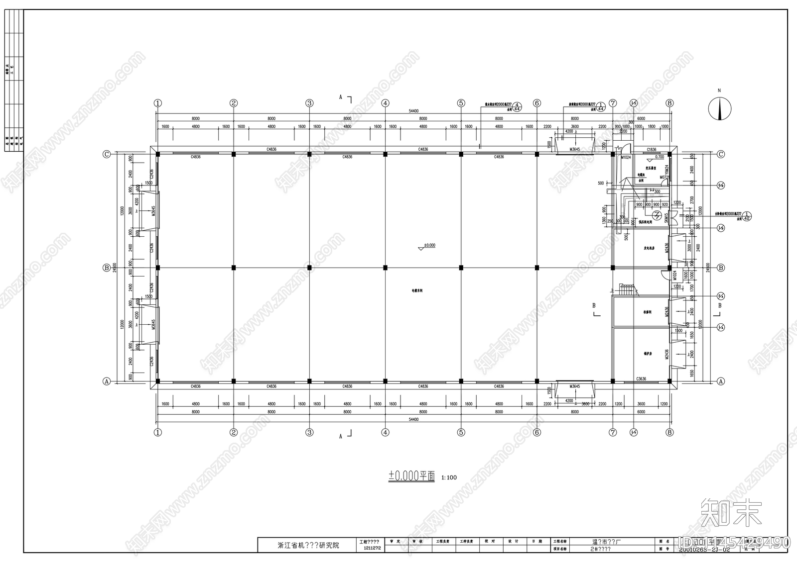 温岭电镀车间建筑cad施工图下载【ID:1145429490】