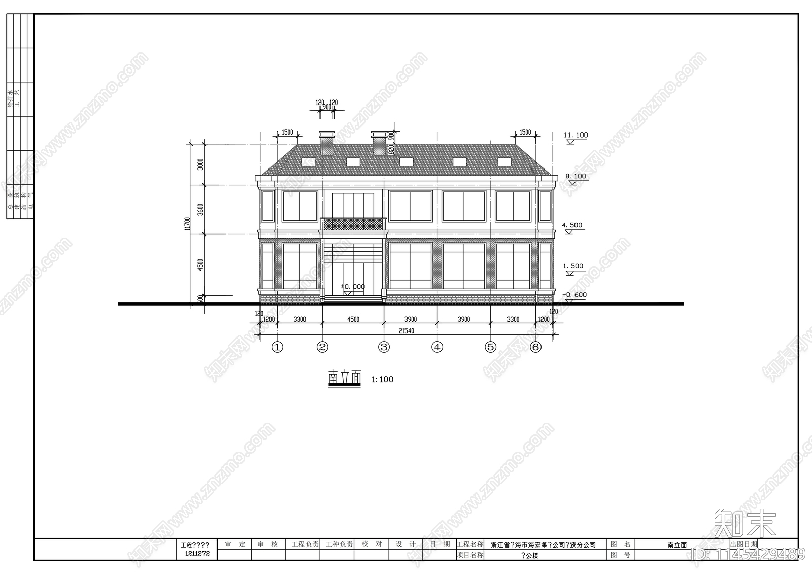 温岭电镀工业园建筑cad施工图下载【ID:1145429489】