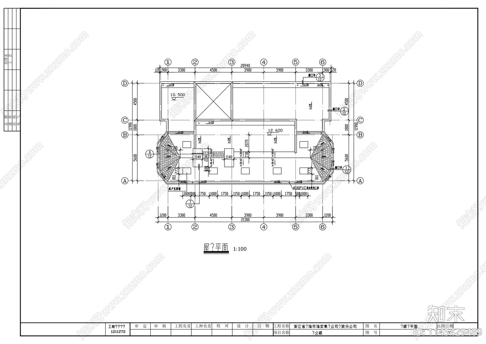 温岭电镀工业园建筑cad施工图下载【ID:1145429489】