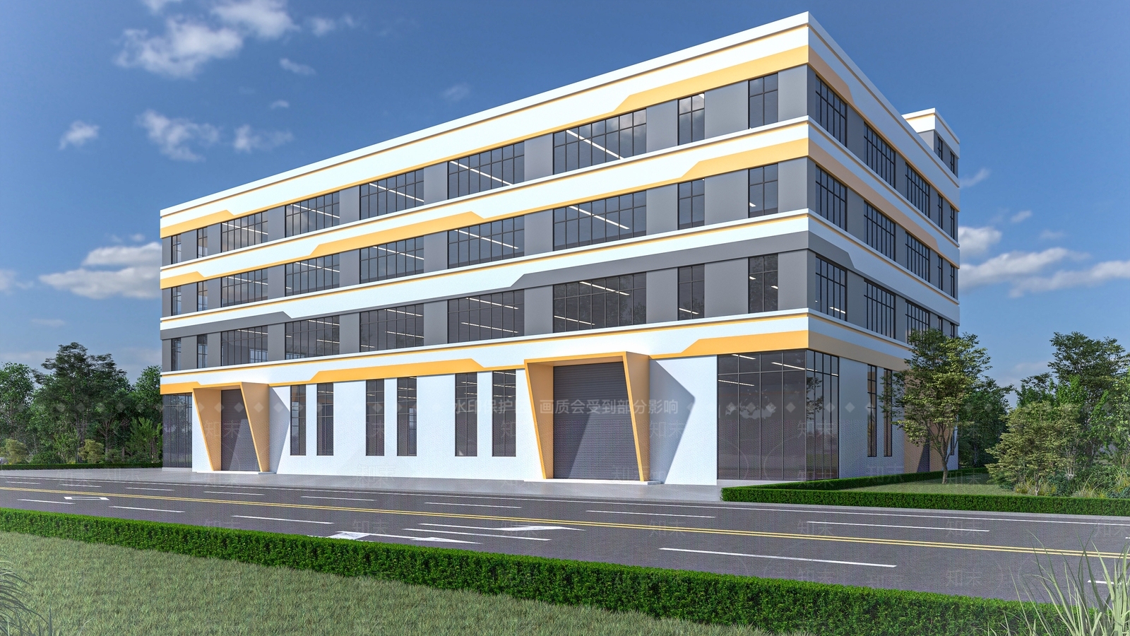 现代厂房3D模型下载【ID:1145431484】