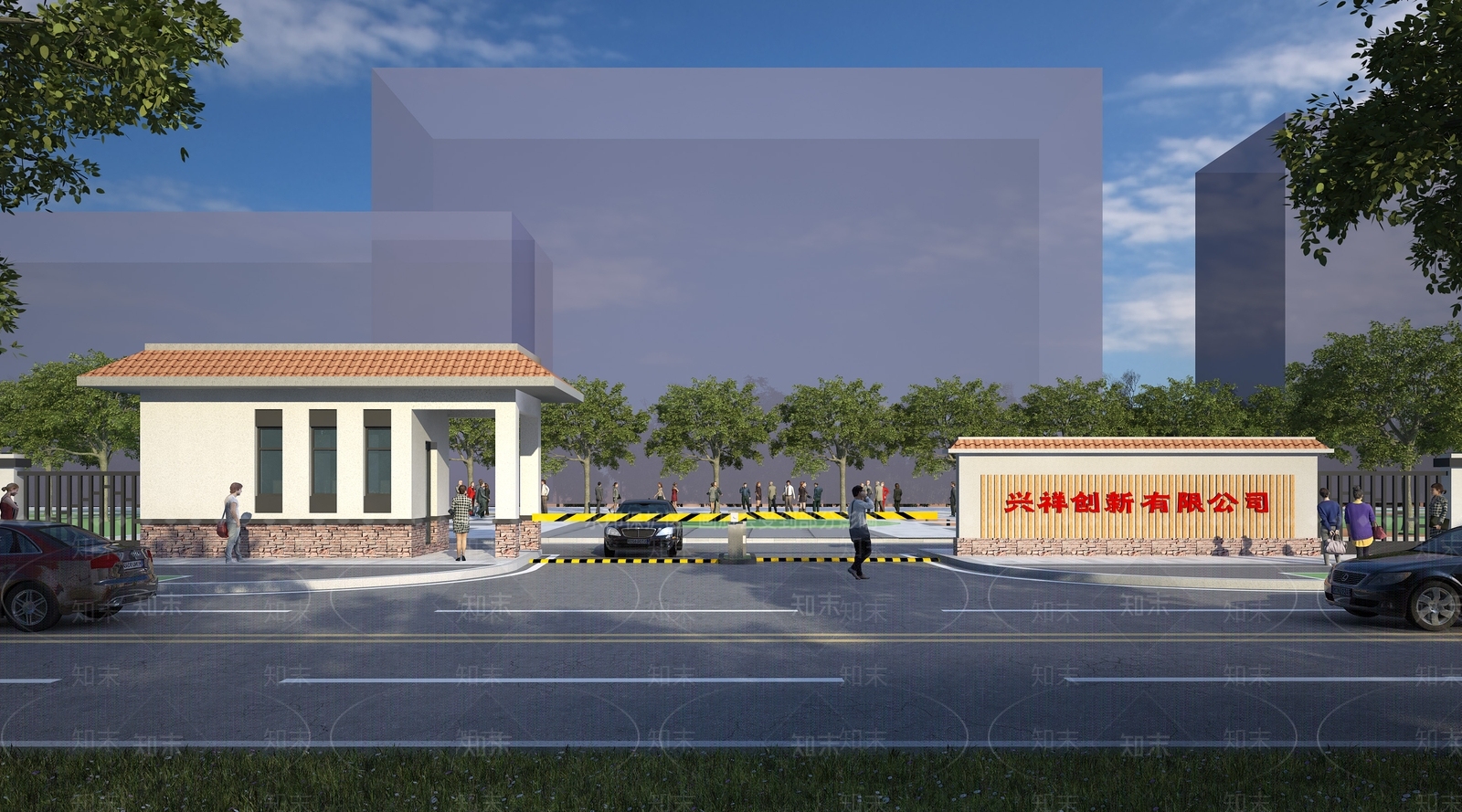 现代厂房大门SU模型下载【ID:1145435897】