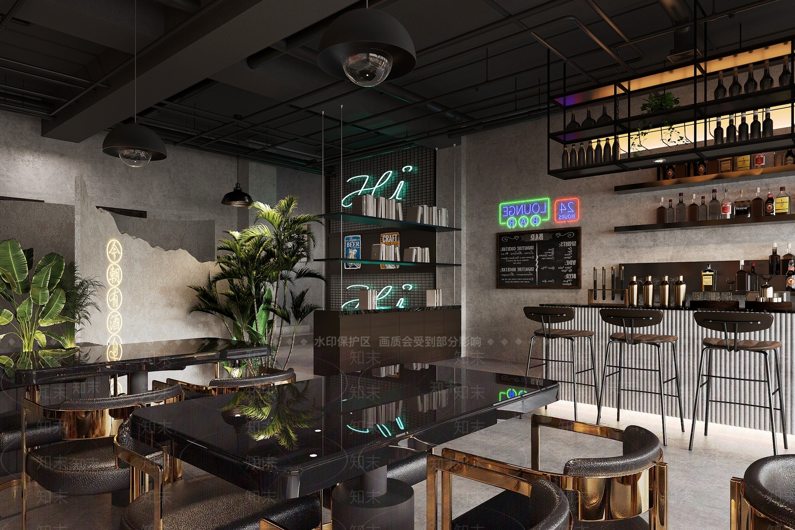 工业风酒吧3D模型下载【ID:1145440719】