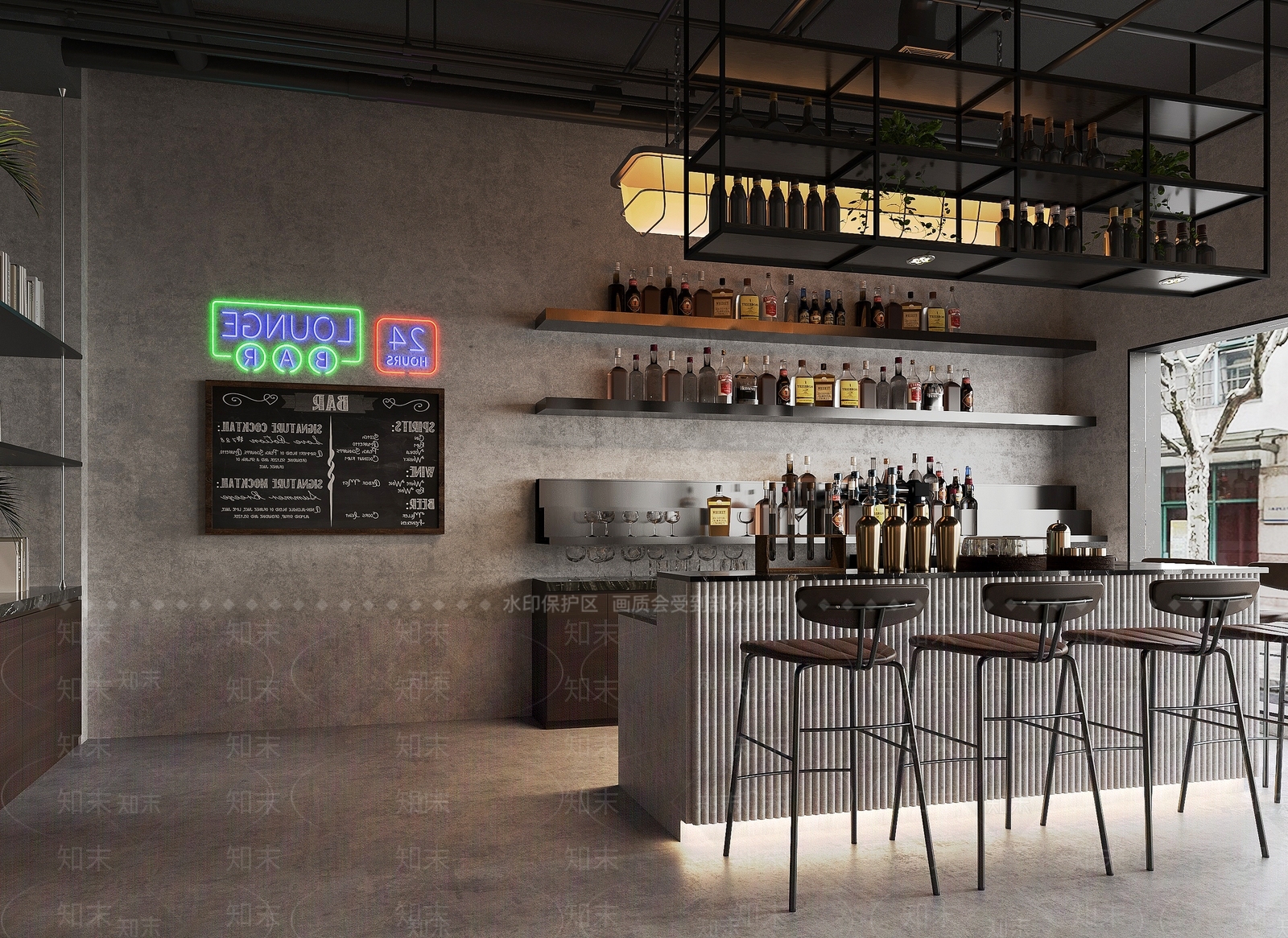 工业风酒吧3D模型下载【ID:1145440719】