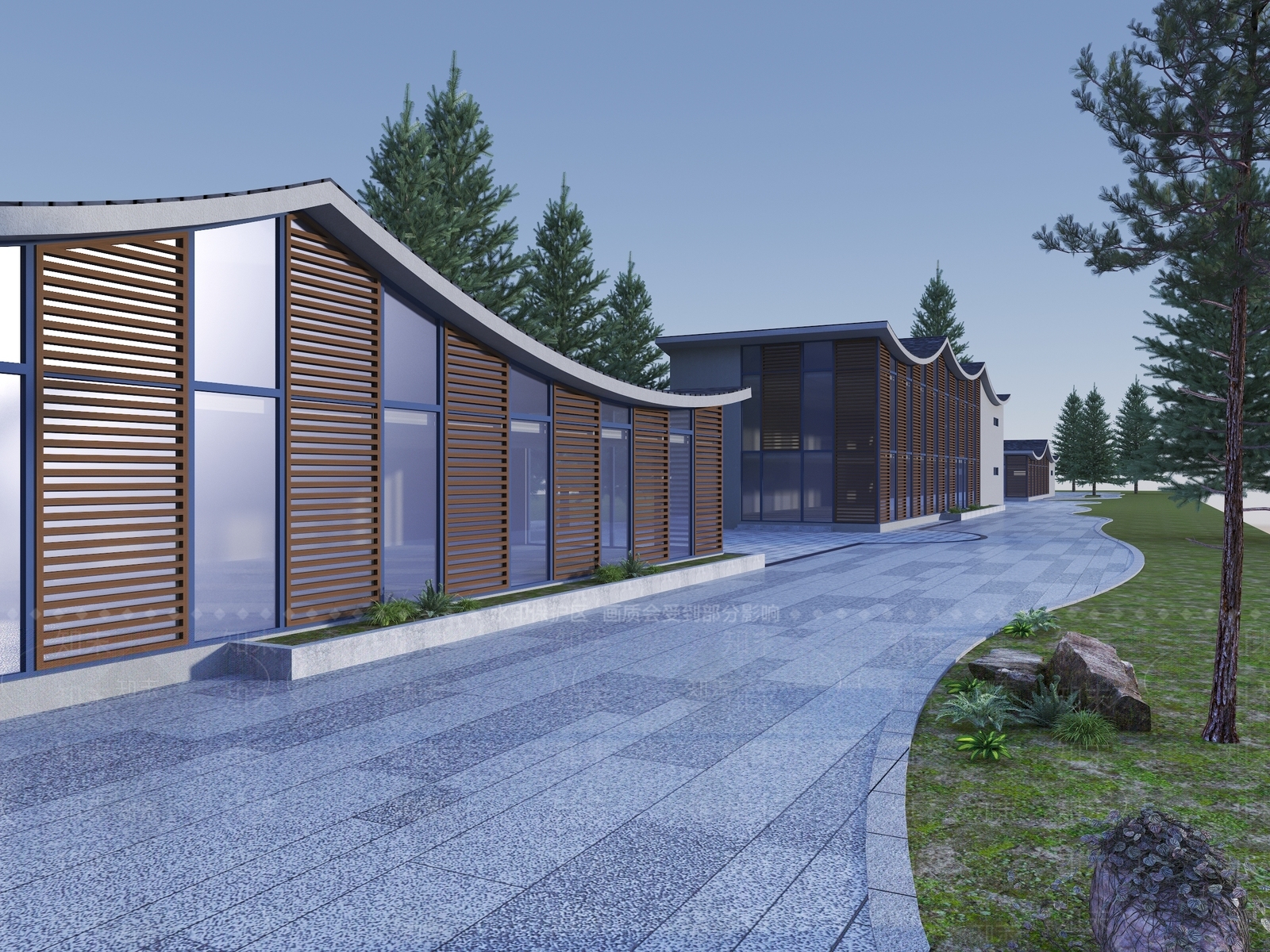 现代公园管理房3D模型下载【ID:1145450756】