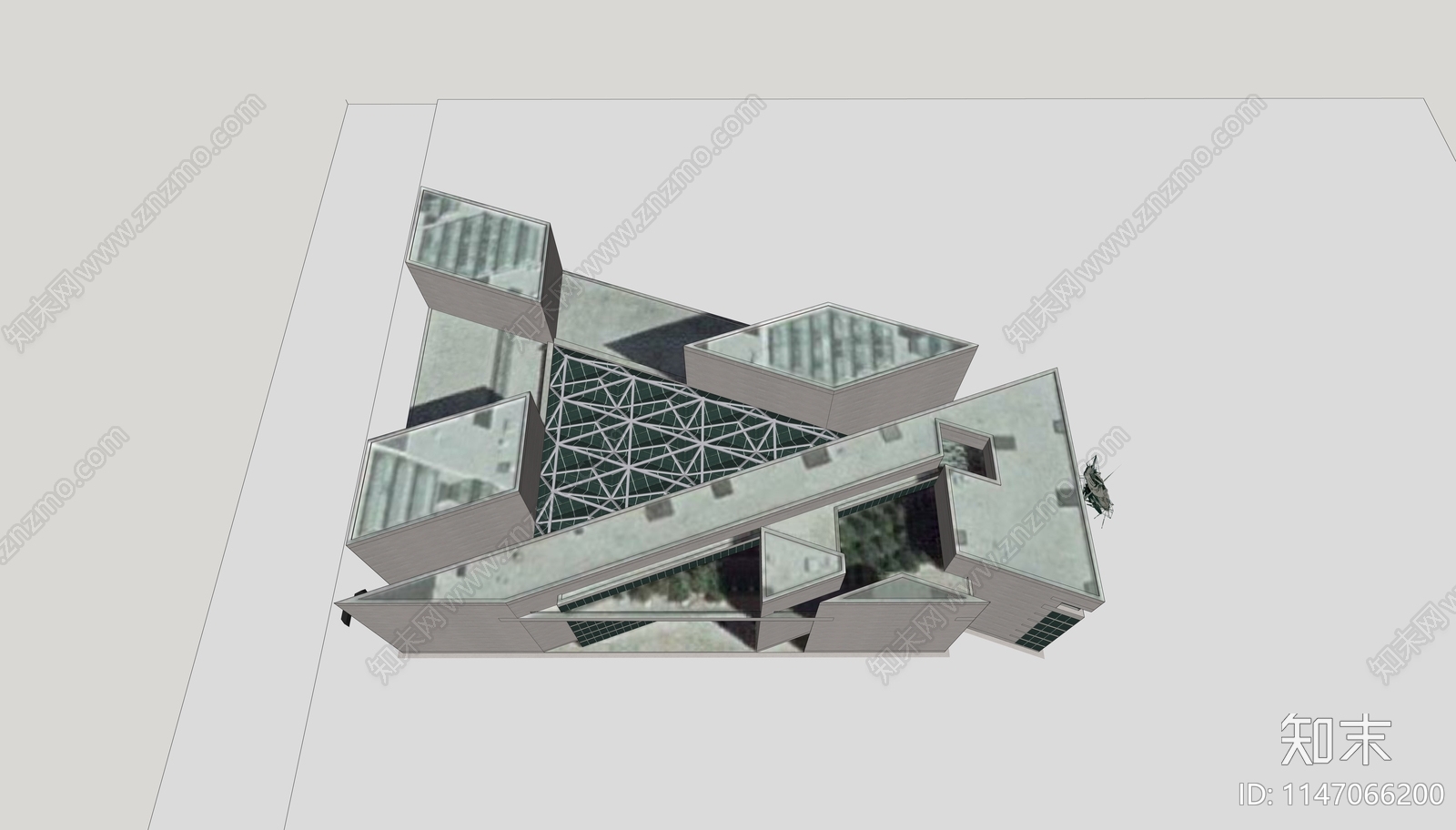 现代博物馆SU模型下载【ID:1147066200】