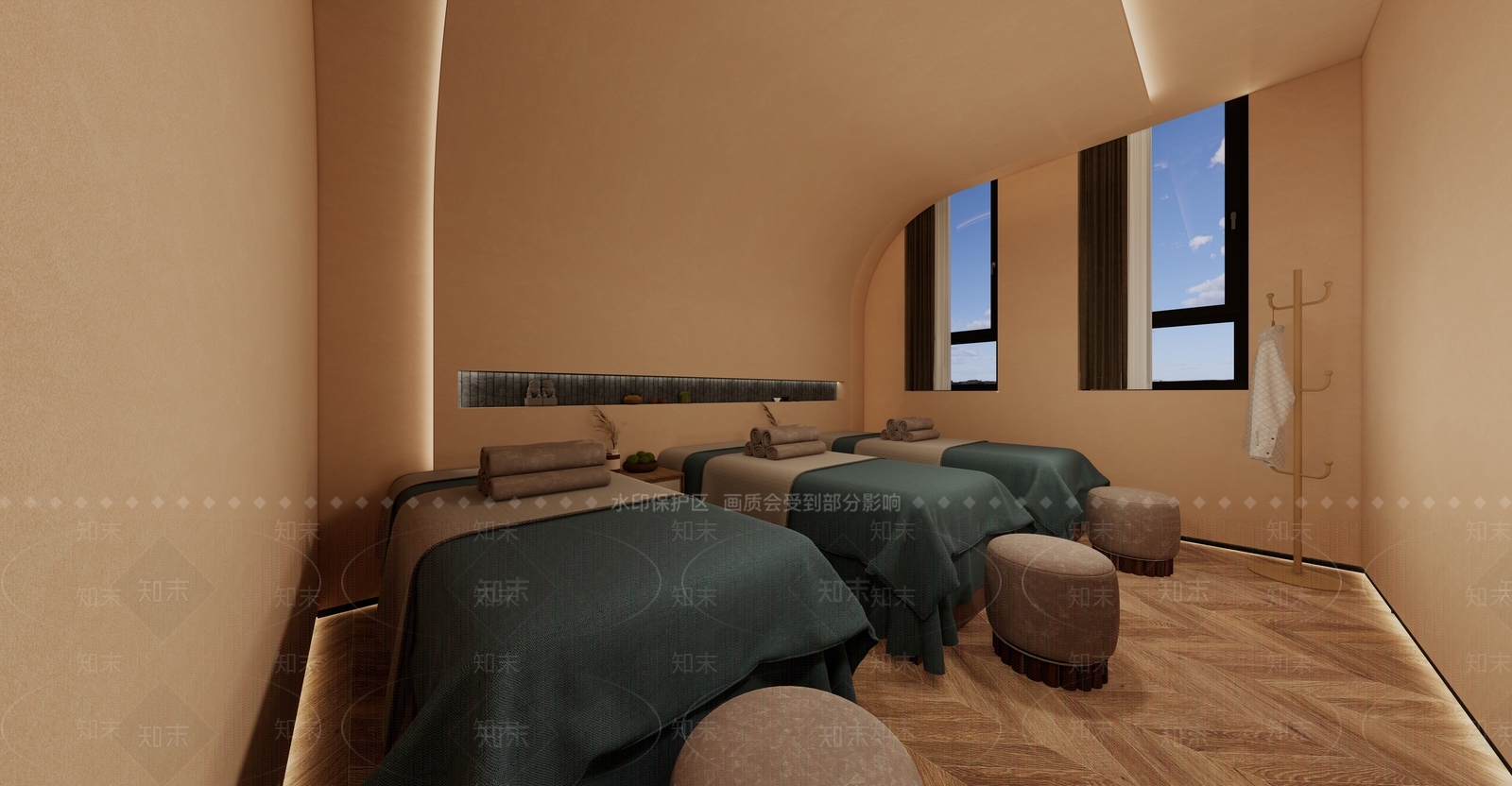 侘寂SPA会所SU模型下载【ID:1145619376】