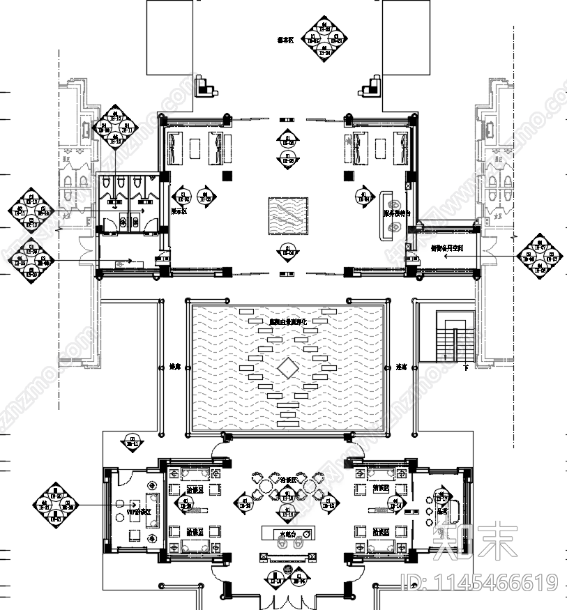 文化旅游项目售楼处室内cad施工图下载【ID:1145466619】