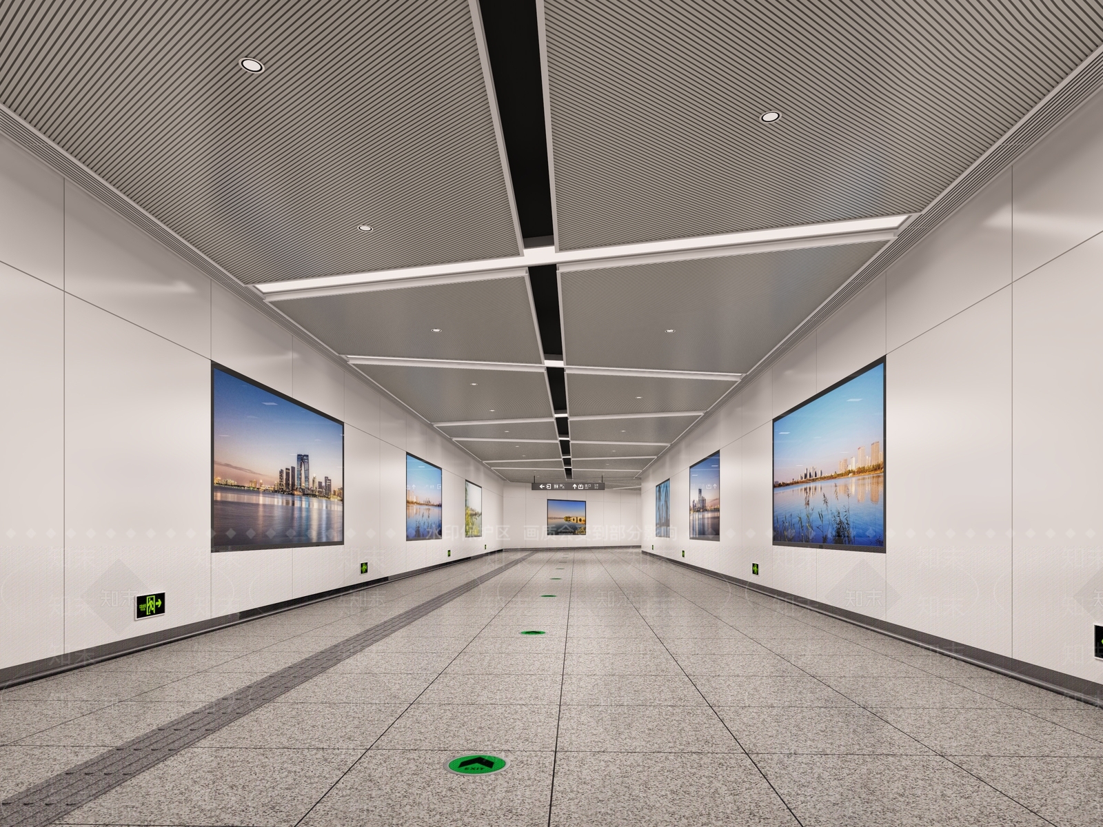 现代地铁走廊3D模型下载【ID:1145471482】