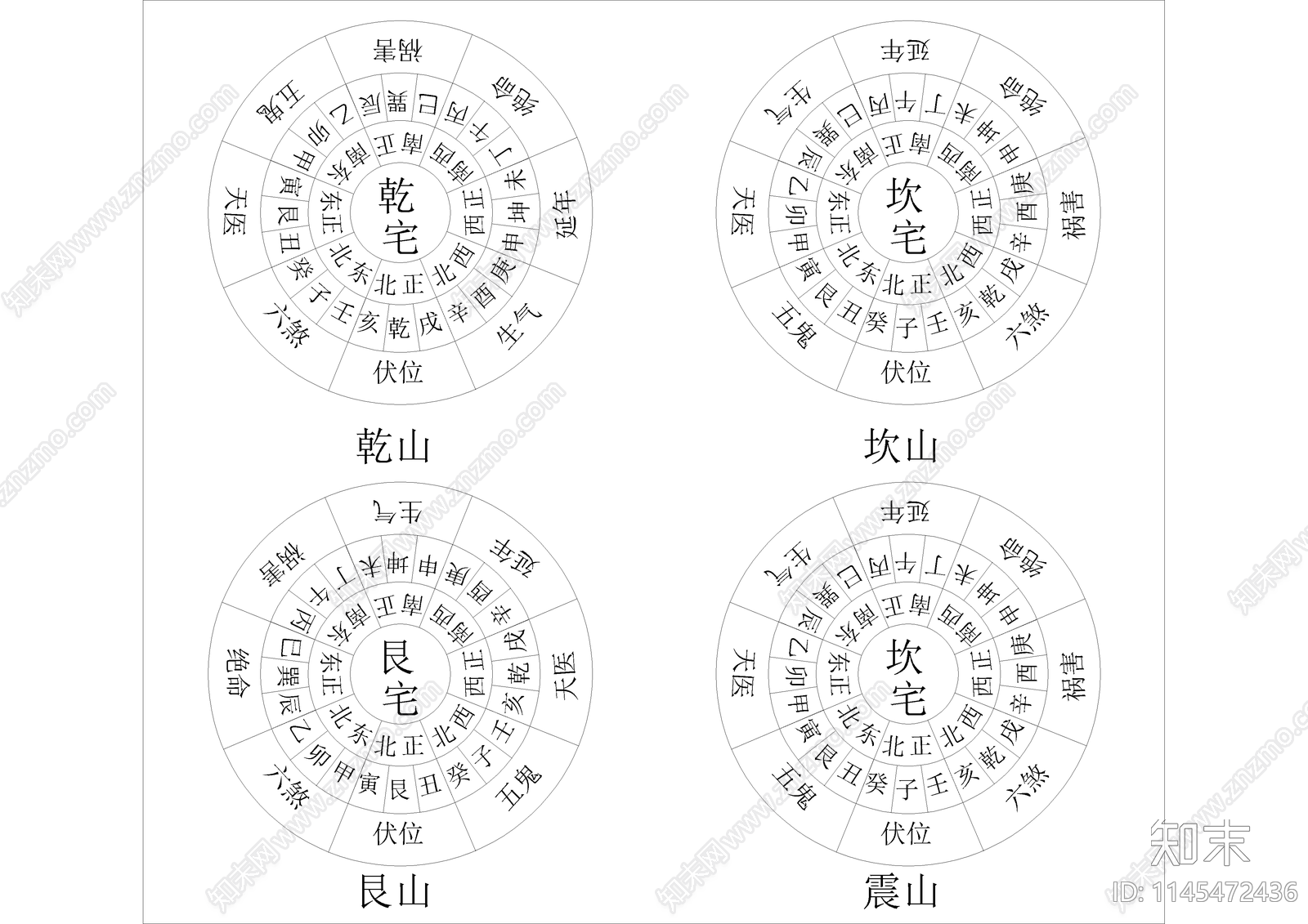 风水罗盘鲁班尺图库施工图下载【ID:1145472436】