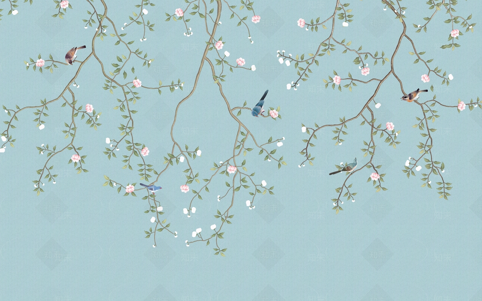 中式素雅装饰画背景墙贴图下载【ID:1145475055】