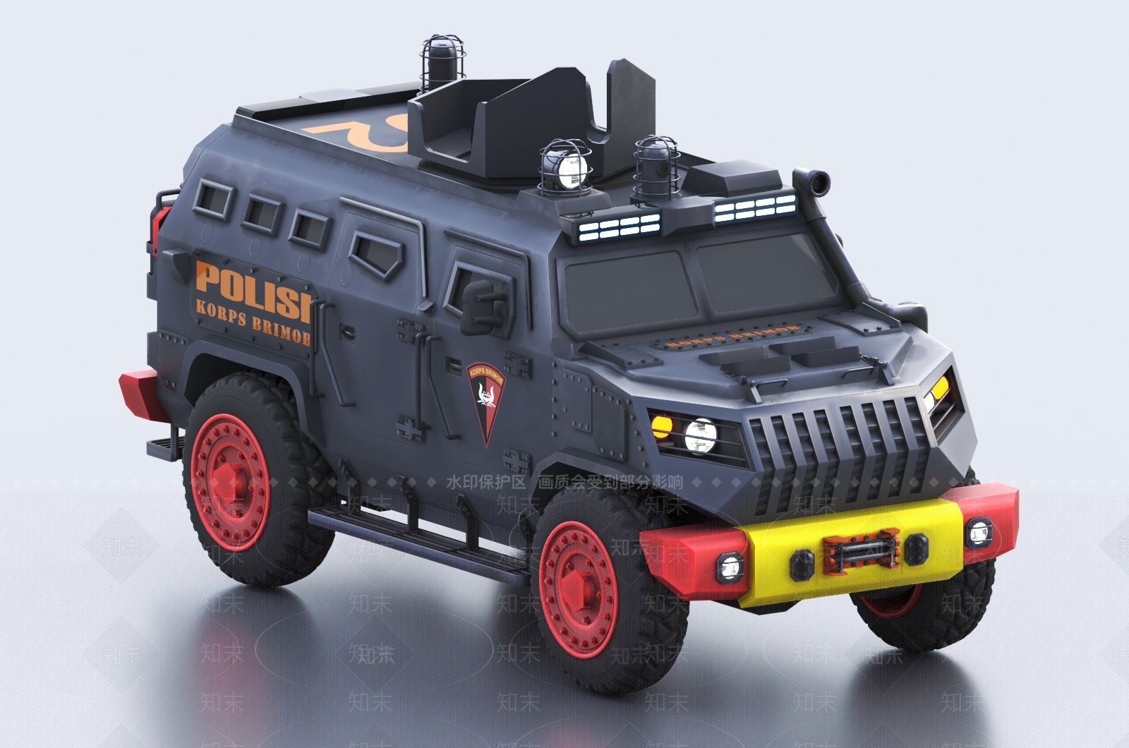 特警车3D模型下载【ID:1145480380】