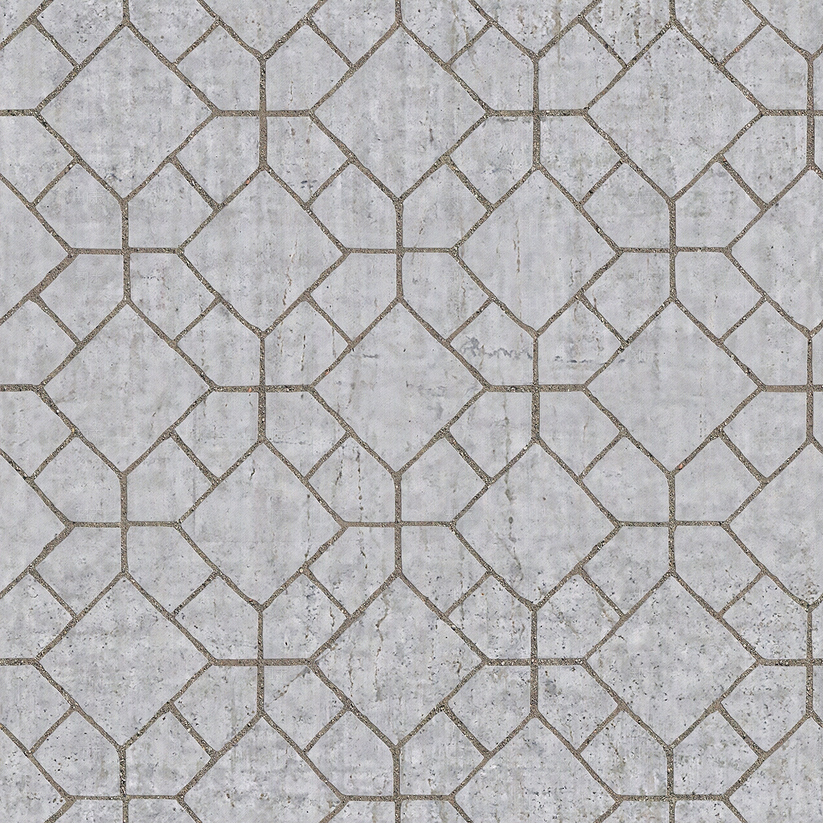 无缝浅灰色水泥拼花地砖人行道路地面广场铺贴贴图下载【ID:1145480759】