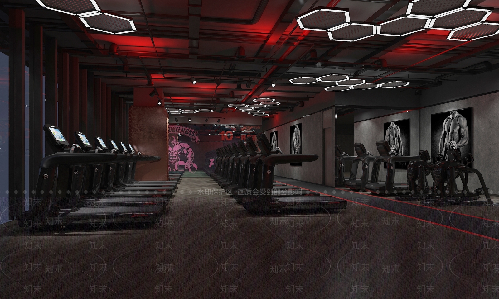现代健身房3D模型下载【ID:1145485856】