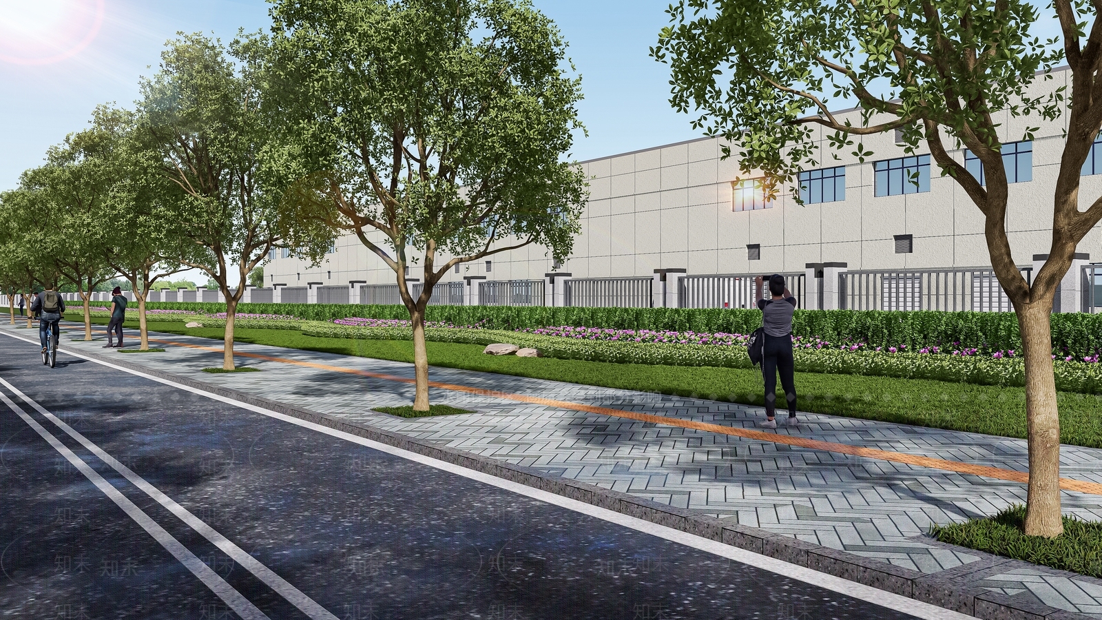 现代道路绿化SU模型下载【ID:1145492657】