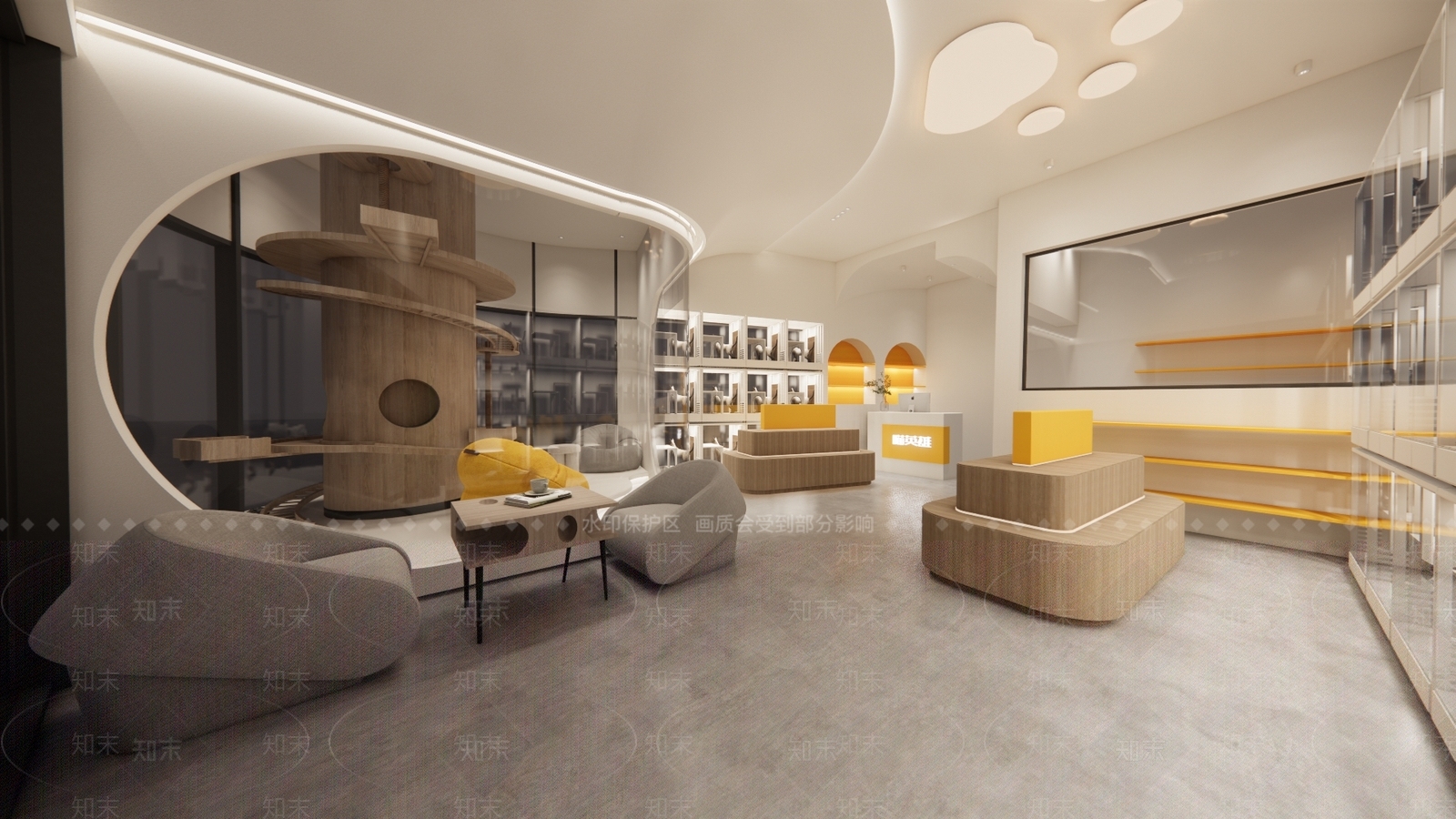 现代宠物店SU模型下载【ID:1145493051】