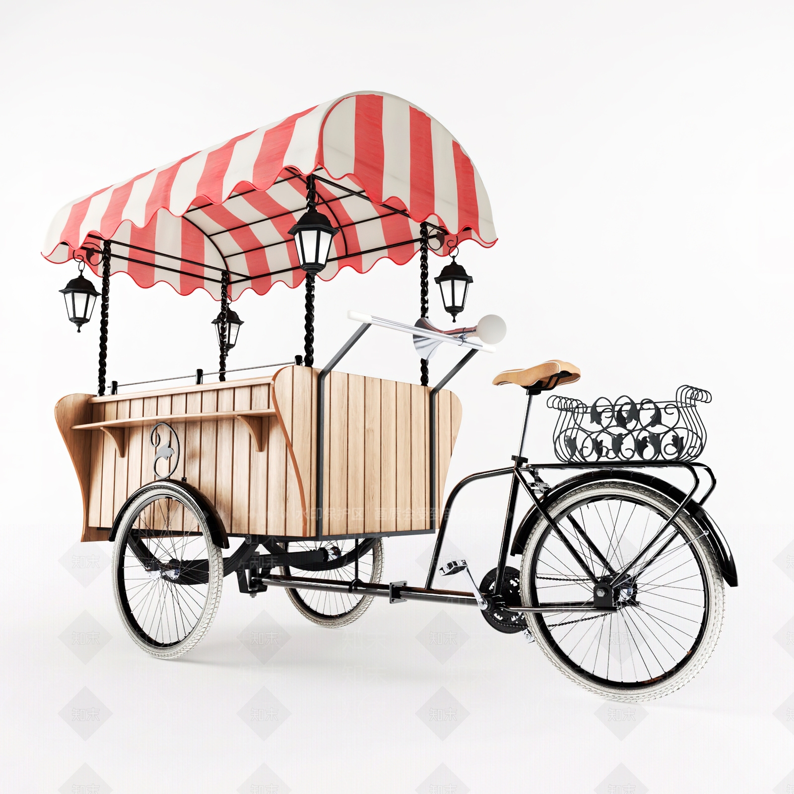 三轮售货车3D模型下载【ID:1145494791】