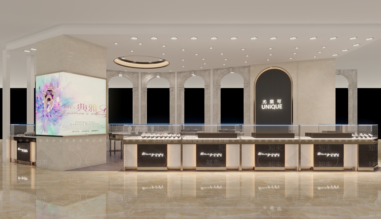 现代商场珠宝店3D模型下载【ID:1145497515】